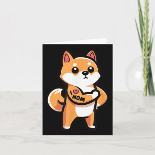 Shiba Inu I Liebe Mama Funny Dog Tattoo Karte