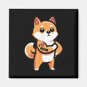 Shiba Inu I Liebe Mama Funny Dog Tattoo Magnet