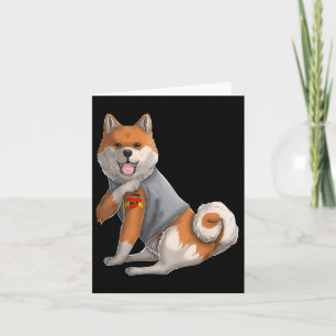 Shiba Inu I Liebe Mama Tattoo Hundeshirt Karte