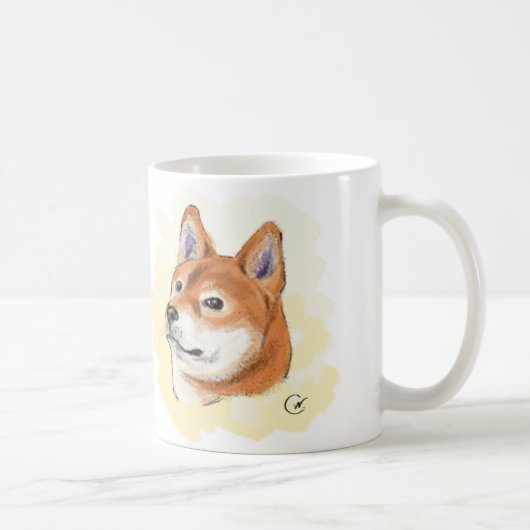 Shiba Inu Illustration Liebe-| Kaffeetasse (Rechts)