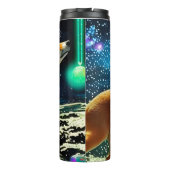 Shiba Inu im Weltraum Thermosbecher (Rückseite)