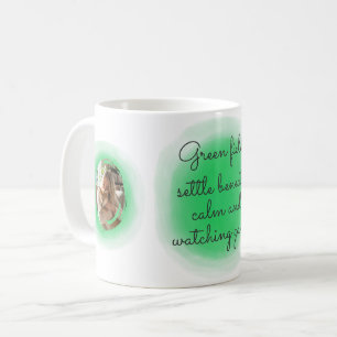 Shiba Inu in Pastellgrün Wasserfarbe Benutzerdefin Kaffeetasse