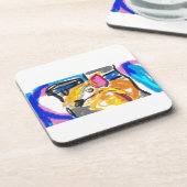 Shiba Inu in Stadt Getränkeuntersetzer (Linke Seite)