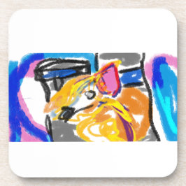 Shiba Inu in Stadt Getränkeuntersetzer