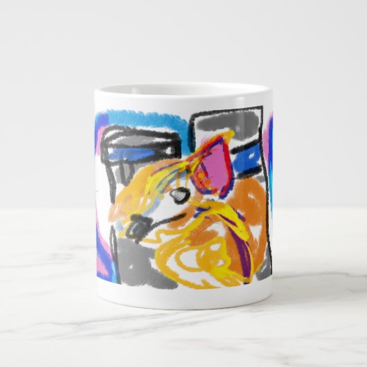 Shiba Inu in Stadt Jumbo-Tasse (Vorderseite)