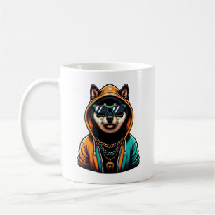 Shiba Inu in Streetwear-Kapuzenpullover Kaffeetasse