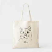 Shiba Inu individualisierbare Totttasche Tragetasche (Vorne)