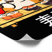 Shiba Inu isst Sushi Kawaii Neko Geschenk Anime Poster (Ecke)