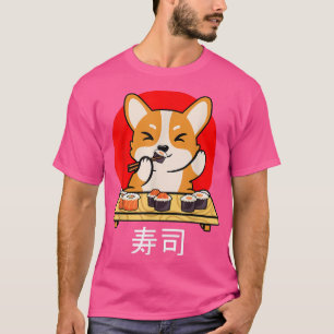 Shiba Inu isst Sushi Kawaii Neko Geschenk Anime T-Shirt