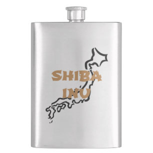 shiba inu japan Kontur Flachmann