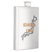 shiba inu japan Kontur Flachmann (Rechts)