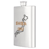 shiba inu japan Kontur Flachmann (Links)