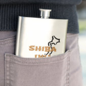 shiba inu japan Kontur Flachmann (Beispiel)