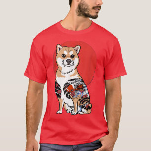 Shiba Inu Japanisch Ästhetik Sakura Cherry Bloss T-Shirt