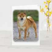 Shiba Inu Karte (Gelbe Blume)