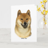 Shiba Inu Karte (Gelbe Blume)