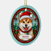 Shiba Inu Keramik Circle Ornament (Rechts)