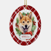 Shiba Inu Keramik Circle Ornament (Rechts)