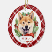 Shiba Inu Keramik Circle Ornament (Links)