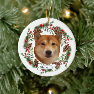 Shiba inu keramik ornament
