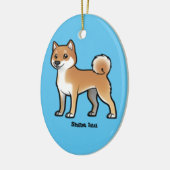 Shiba inu keramikornament (Links)
