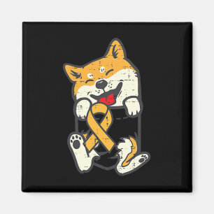 Shiba Inu Kinder Krebs Band Bewusstsein Hund Su Magnet