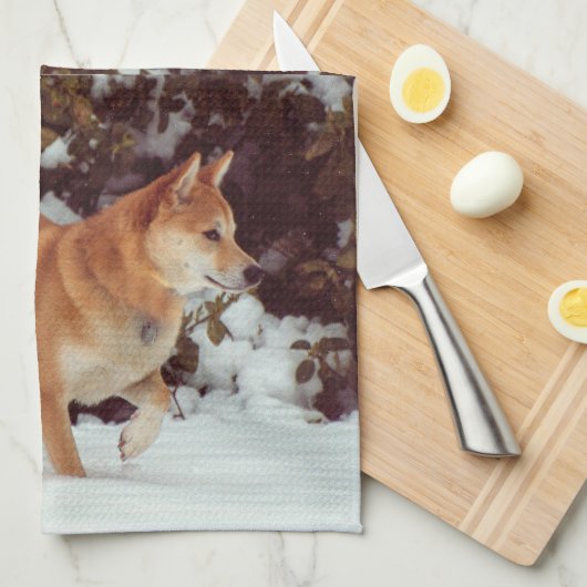 Shiba Inu Kitchen Handtücher (Viertel Falte)