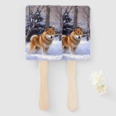 Shiba Inu Let It Schnee Weihnachten Fächer (Vorne und Hinten)