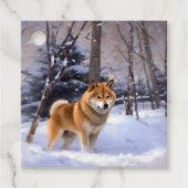 Shiba Inu Let It Schnee Weihnachten Geschenkanhänger (Vorderseite)