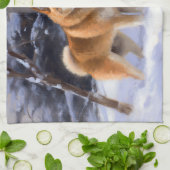 Shiba Inu Let It Schnee Weihnachten Geschirrtuch (Gefaltet)