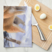 Shiba Inu Let It Schnee Weihnachten Geschirrtuch (Viertel Falte)