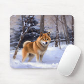 Shiba Inu Let It Schnee Weihnachten Mousepad (Mit Mouse)