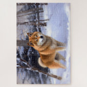 Shiba Inu Let It Schnee Weihnachten Puzzle (Vertikal)