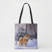 Shiba Inu Let It Schnee Weihnachten Tasche (Vorderseite)