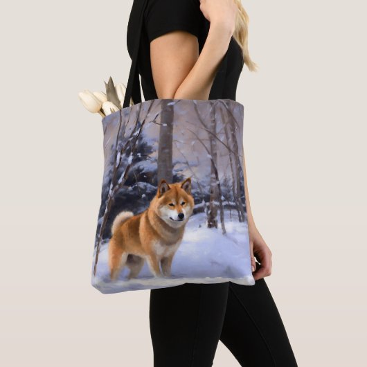 Shiba Inu Let It Schnee Weihnachten Tasche (Von Nahem)