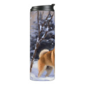 Shiba Inu Let It Schnee Weihnachten Thermosbecher (Nach links gedreht)