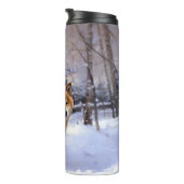 Shiba Inu Let It Schnee Weihnachten Thermosbecher (Nach rechts gedreht)