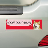 Shiba Inu Liebe adoptieren einen Schutz-Hund! Autoaufkleber (Auf Auto)