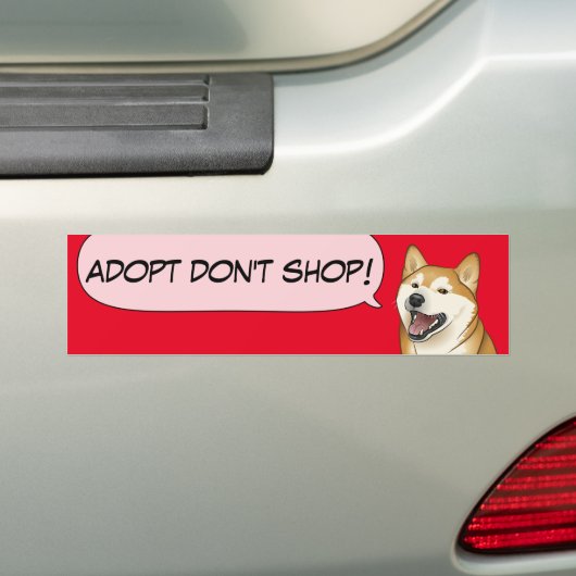 Shiba Inu Liebe adoptieren einen Schutz-Hund! Autoaufkleber (Auf Auto)