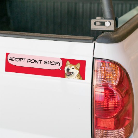 Shiba Inu Liebe adoptieren einen Schutz-Hund! Autoaufkleber (Auf Lkw)