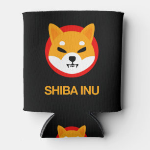 Shiba Inu Logo und Text unter Bild Dosenkühler