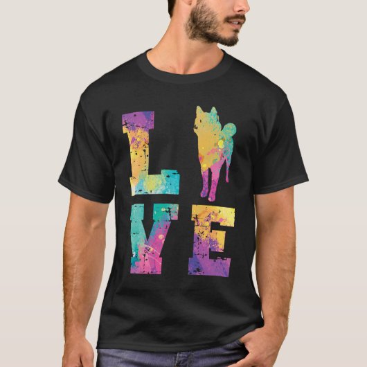 Shiba inu Love T-Shirt (Vorderseite)