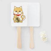 Shiba Inu Lucky Cat Pose Fächer (Vorne und Hinten)