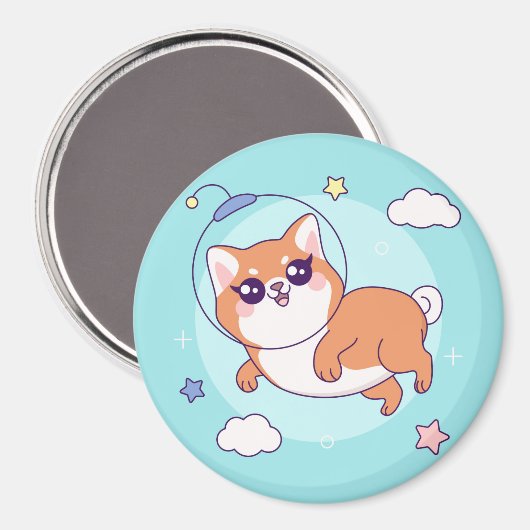 Shiba Inu Magnet (Vorderseite/Rückseite)