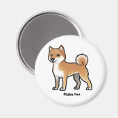 Shiba inu magnet (Vorderseite/Rückseite)