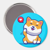 Shiba Inu Magnet (Vorderseite/Rückseite)