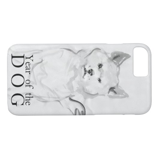 Shiba Inu Malerei Chinesischer Hund Jahr 2018 Fall Case-Mate iPhone Hülle (Rückseite (Horizontal))