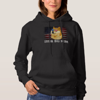 Shiba Inu Mama American Shiba Inu Dog Us Flag 4. O Hoodie