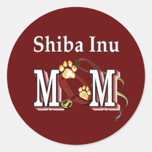 Shiba Inu MAMA Geschenke Runder Aufkleber
