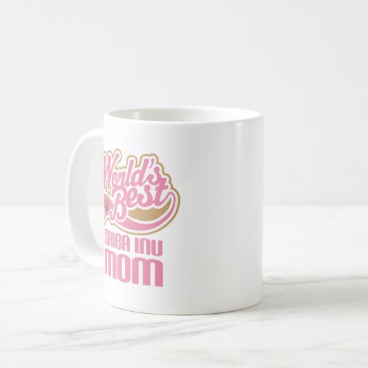 Shiba Inu Mama-Hundezucht-Geschenk Kaffeetasse (Vorderseite Links)